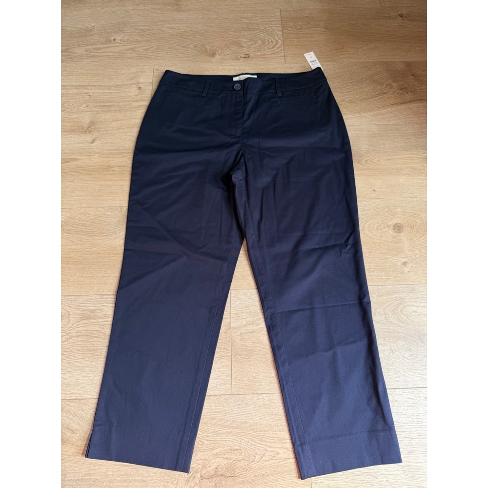 NWT Talbots PETITE Capri navy blue pants casual dressy stretch comfort size 8P